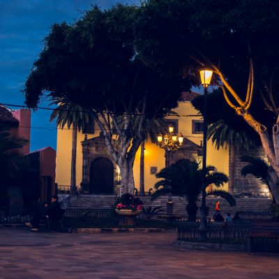 Main Garachico square by night