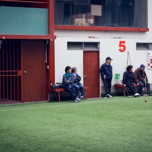 Gateball players, AELU, Lima, 2017. / Joueurs de Gateball, AELU, Lima,2017.